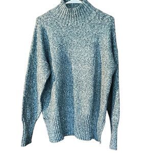 Eddie Bauer Cotton Rag Wool Style High Neck Sweater